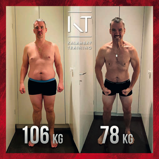 Transformation physique homme -28kg
